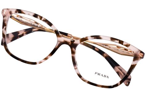 prada pink tortoise frames|Prada PR 02ZV Eyeglasses .